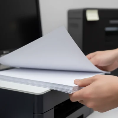 ventilando o papel da impressora